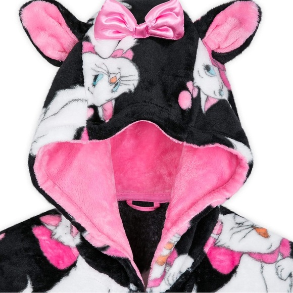 DISNEY Cat Print Hooded Onesie Pajamas - Picture 3 of 13
